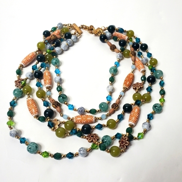 You & I Beaded Necklace Costume Jewelry - Picture 1 of 5